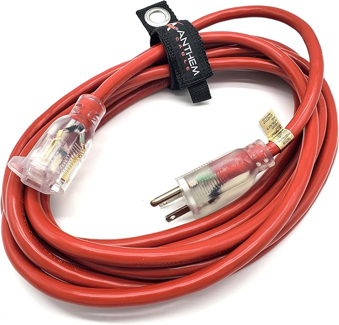 15 ft - 14 Gauge Extension Cord Outdoor - Made in USA - Lighted on Both Ends - - Image 6
