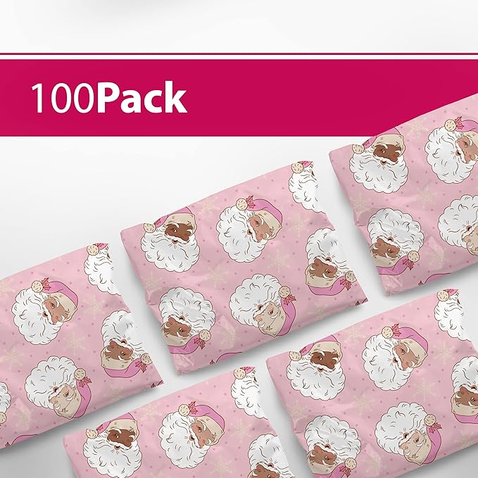 Christmas 6x9 Poly Mailers – Christmas Santas – Waterproof, Tear-Resistant - Image 2