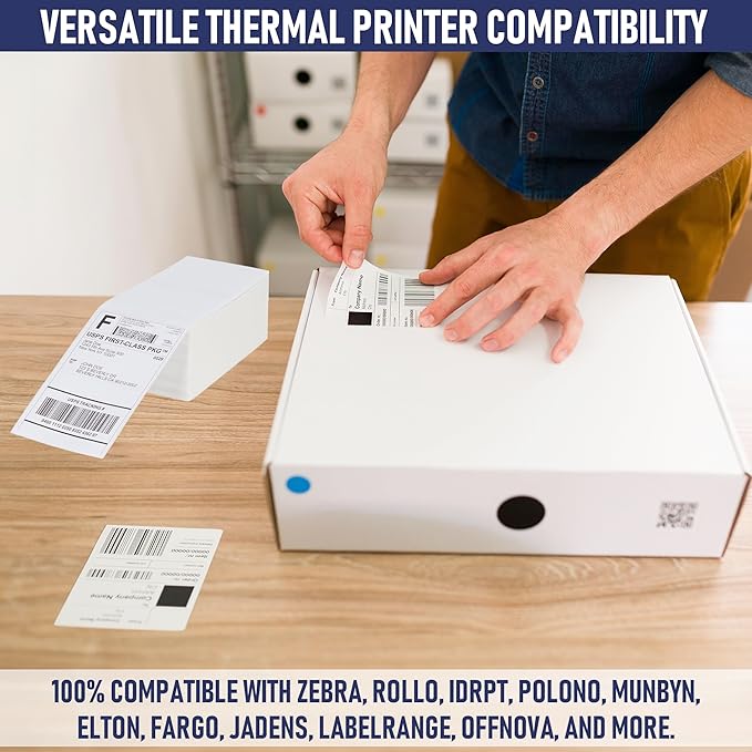 Thermal Shipping Labels 4x6, 1000 Labels/2 Stacks Commercial Grade - Image 7