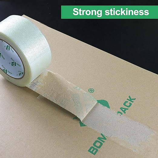 BOMEI PACK Filament Strapping Tape, 5.5 Mil 2 Inch x 60 Yards, Heavy Duty - Image 5