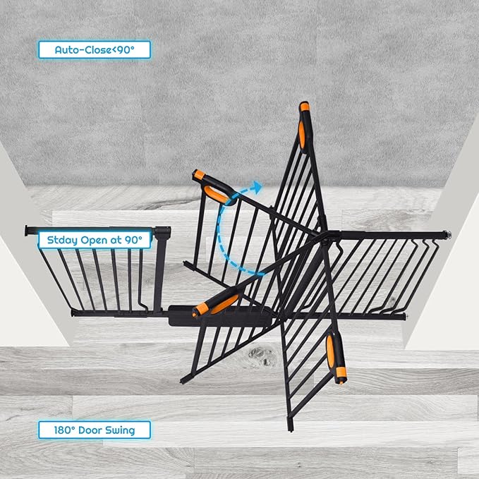 owlie Stair Baby Gate 57-66 Inch, Extra Wide Safety Gate - Image 7
