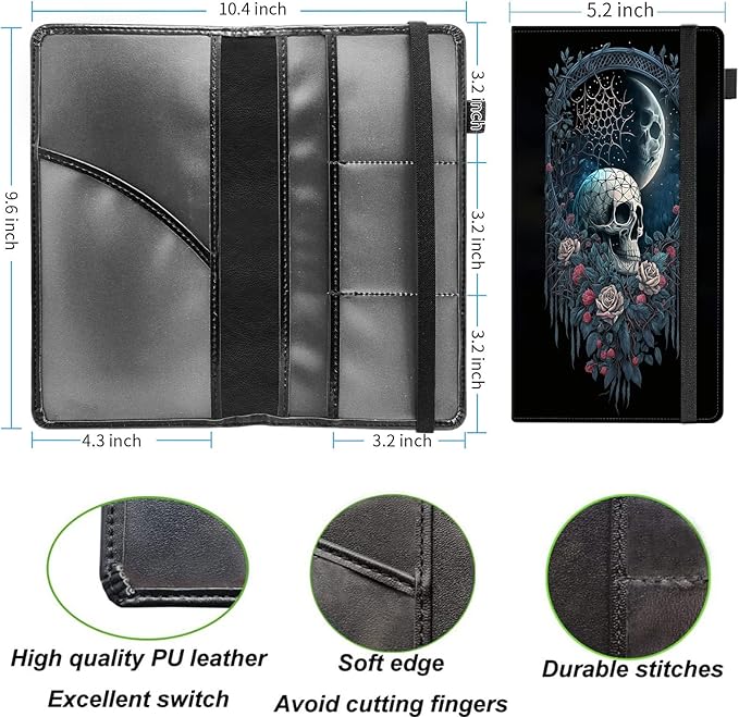 Car Registration and Insurance Holder, Leather Vehicle Glove Box Organizer - Image 4