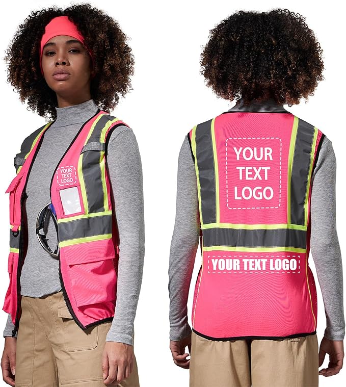 AYKRM Custom Logo Personalised Printed High Visibility Reflective 2 two tone by AYKRM