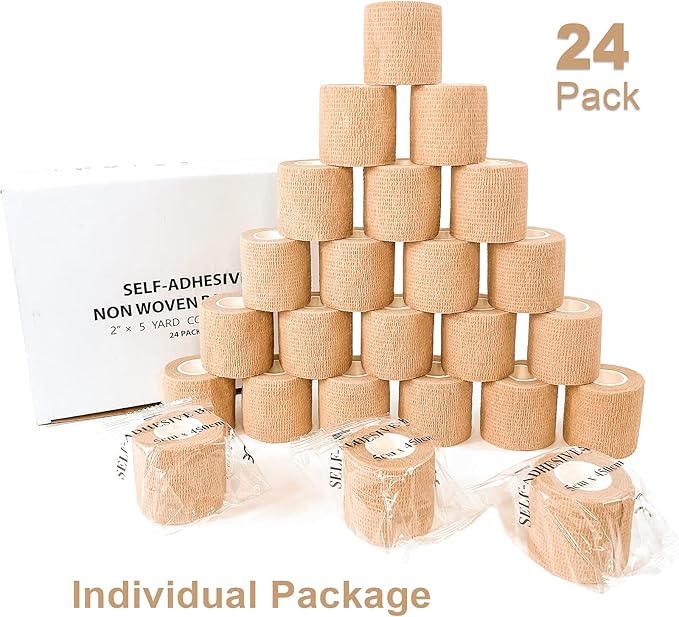 Carbou Self Adhesive Bandages Pre Wrap, Athletic Elastic Cohesive Bandage - Image 4