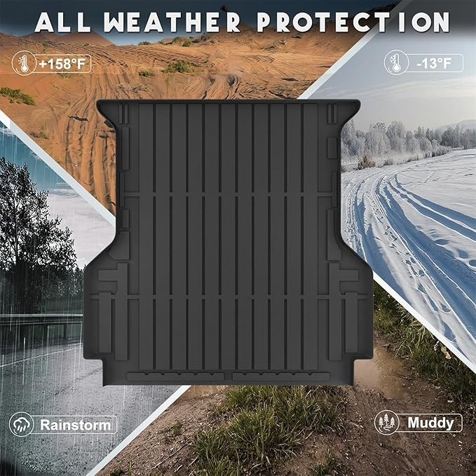KARPAL Truck Bed Mat for Ford Ranger 2024 2025 2026, All Weather TPE Truck Bed - Image 7