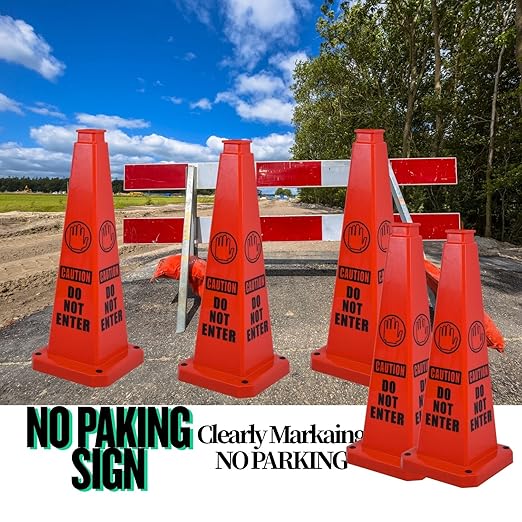BESEA Caution Cone 3 Pack, Business Parking Lots, Indoor/Outdoor - Image 5