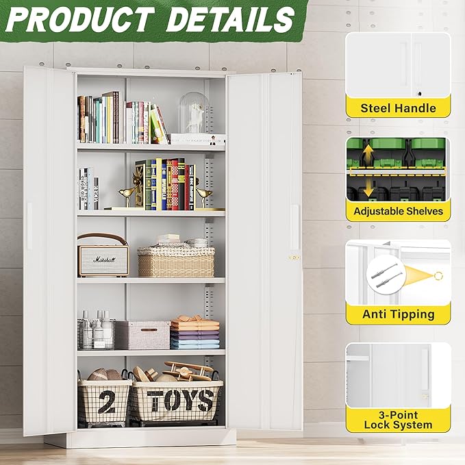 Greenvelly Metal Storage Cabinet - Image 4