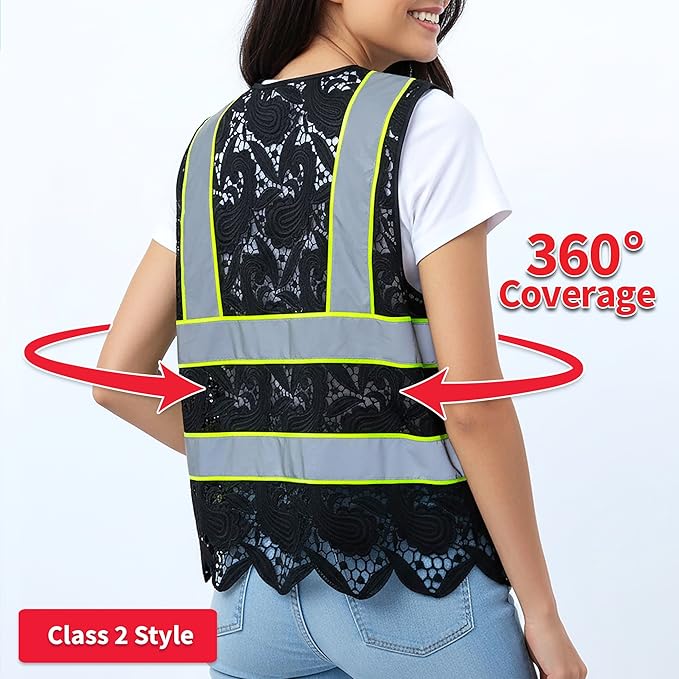 Lace-Mesh Safety Vest for Women & Men - Image 3