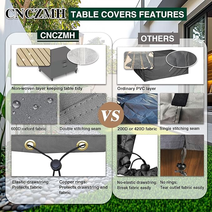 Heavy Duty Patio Furniture Covers Waterproof, 600D Outdoor Furniture Cover - Image 5