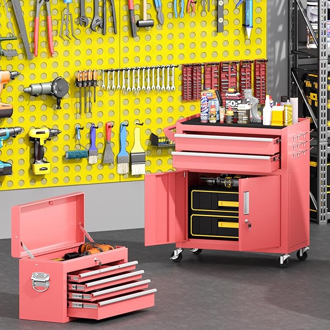 Greenvelly 8-Drawer Rolling Tool Chest, Metal Tool Chest - Image 2