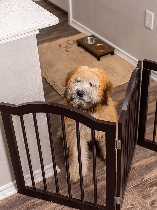 INTERNET'S BEST Arched Top Dog Gate | 4 Panel, and Porch | Portable, Extra Wide - Image 7