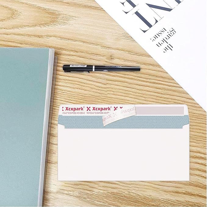 250 PCS #10 White Self Seal Kraft 4-1/8 x 9-1/2 inches Security Envelopes - Image 3
