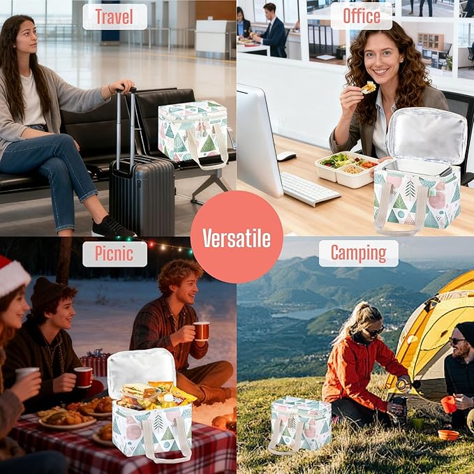 VENO 2 Pack Christmas Insulated Lunch Bag - Image 6