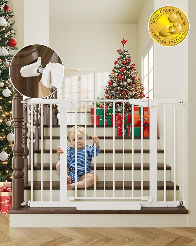 Cumbor 29.7-46" Baby Gate for Stairs, Toddler Safety Essentials for The House by Cumbor