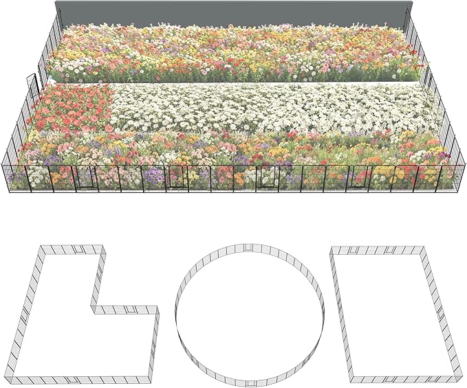 FXW Garden Fence Outdoor for The Yard – 45in x 109.4ft Heavy Duty Metal Animal by FXW