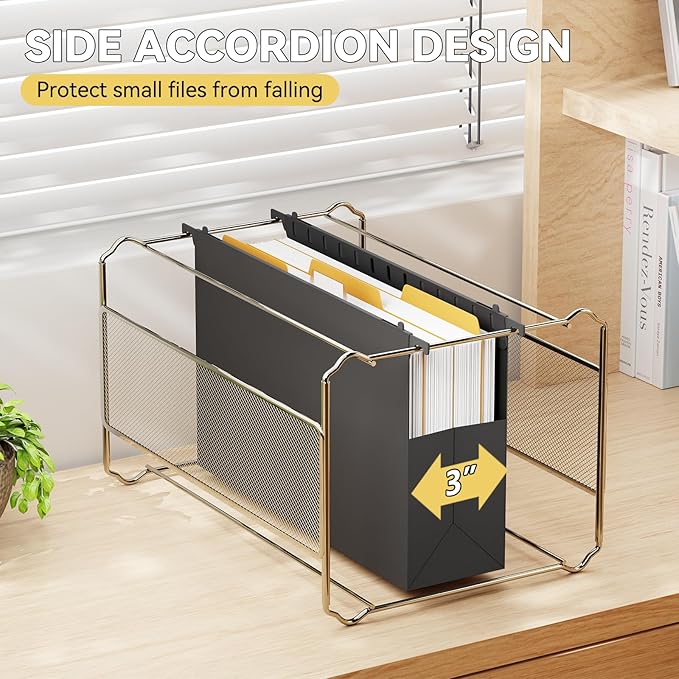 Plastic Legal Hanging File Folders Extra Capacity, Expandable Large Black - Image 4
