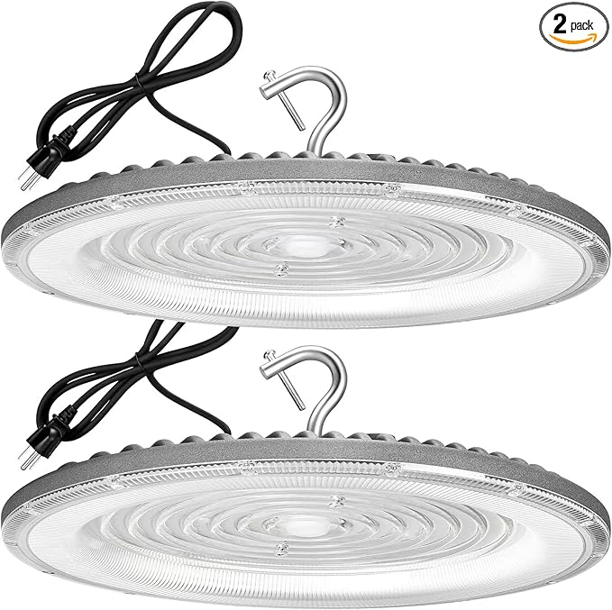 2 Pack 600W UFO Led High Bay Light, 5000K Daylight Commercial Bay Lighting by XYCN
