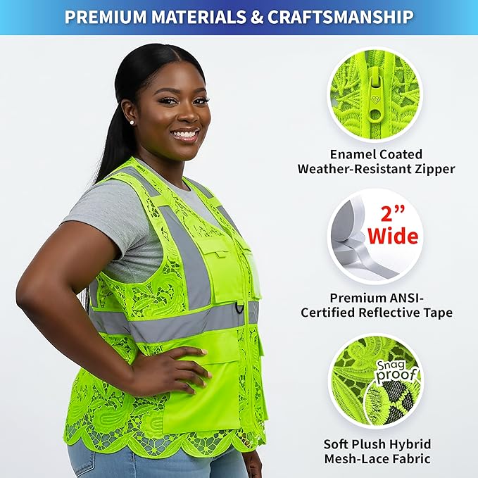 Lace-Mesh Safety Vest for Women & Men - Image 4