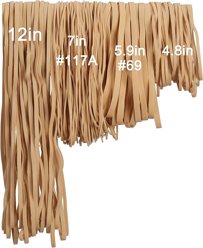 Rubber Bands Assorted Sizes 0.5lbs Large Rubber Bands Heavy Duty Big Elastic - Image 4