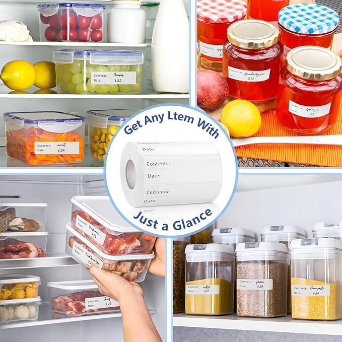 500pcs Removable Freezer Labels, Yoget 1 x 3 Inch Food Storage Stickers - Image 7