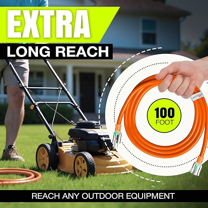 100ft Outdoor/Indoor Extension Cord 12/3 Gauge Extra Heavy Duty 3 Prong SJTW - Image 6