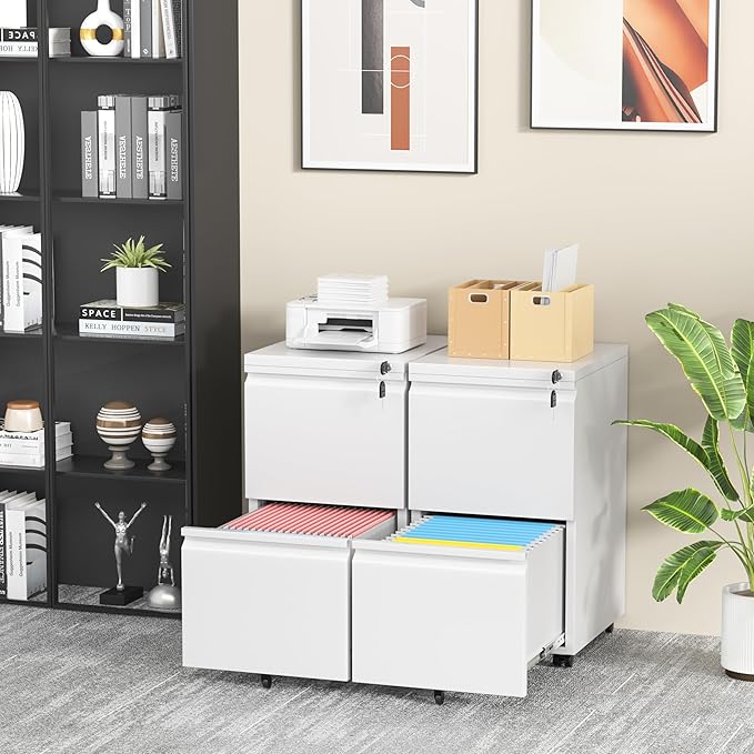 INTERGREAT 2 Drawer File Cabinet, Metal Filling Organizer - Image 2
