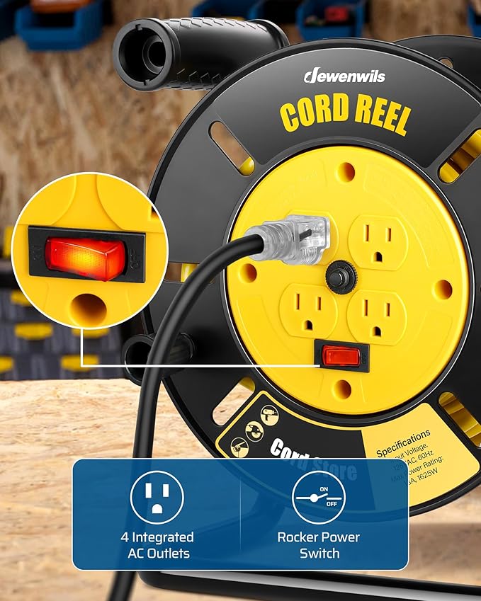 DEWENWILS Extension Cord Storage Reel - Image 3