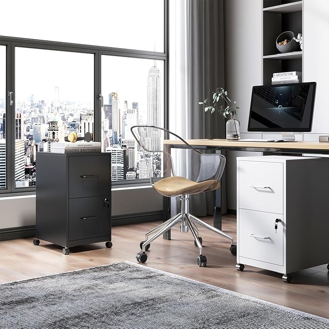 2 Drawer Mobile File Cabinet - Image 2