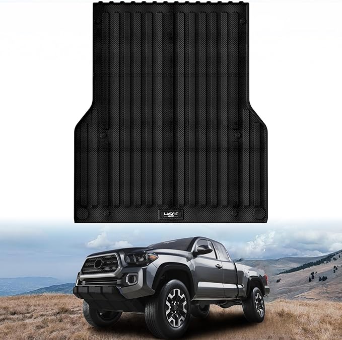 LASFIT Bed Mat for Toyota 2005-2023 Tacoma Truck Bed 5ft, All Weather TPE Car by LASFIT