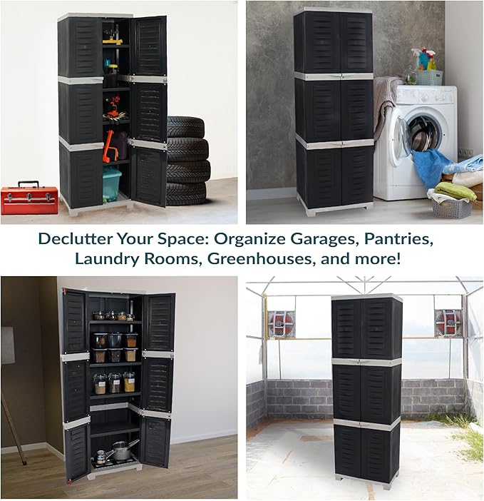 Sunnydaze Lockable Storage Cabinet - Image 5