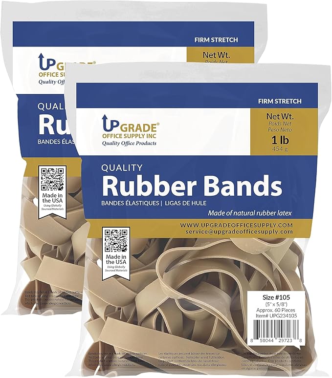 Upgrade Rubber Bands, Size 105, 1 lb Bags, Made in USA - Image 2