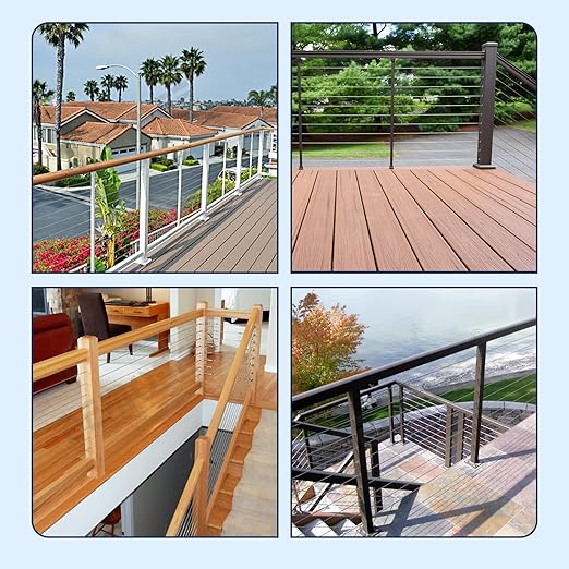 50 Pack 30 Degree Angle Protective Sleeves, T316 Marine Grade Cable Railing Kit - Image 7