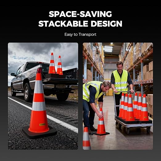 6 Pack 28 Inch Traffic Cones - Image 7