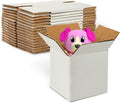 MT Products 4" x 4" x 4" Corrugated White Cardboard Shipping Boxes by MTProducts