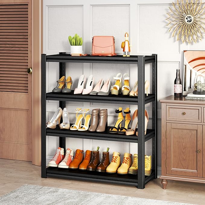 Storage Shelves, Garage Metal Shelving Unit, Adjustable, Double-Layer Column - Image 2