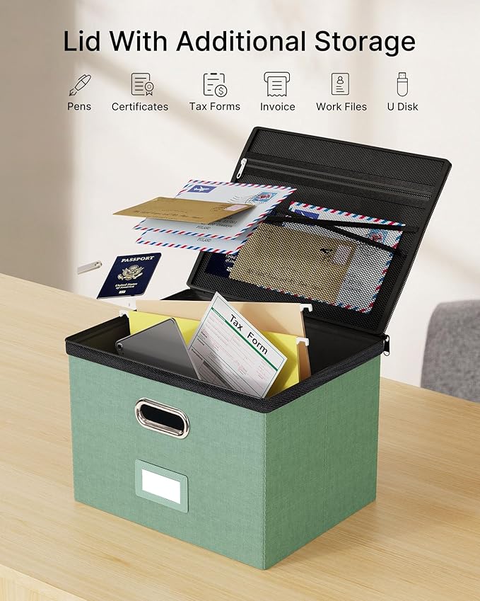 Oterri 2 Pack Large File Organizer Boxes - Image 2