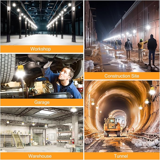 60W/48W/36W Construction LED Work Light 7800LM 5000K Daylight Linkable Portable - Image 7