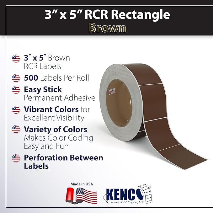 Kenco Color Coding 3 X 5 Rectangle Labels, Inventory Control Stickers 500 - Image 7