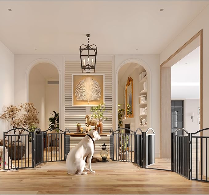 BHG Metal No-Assembly Freestanding Dog Gate - Image 3