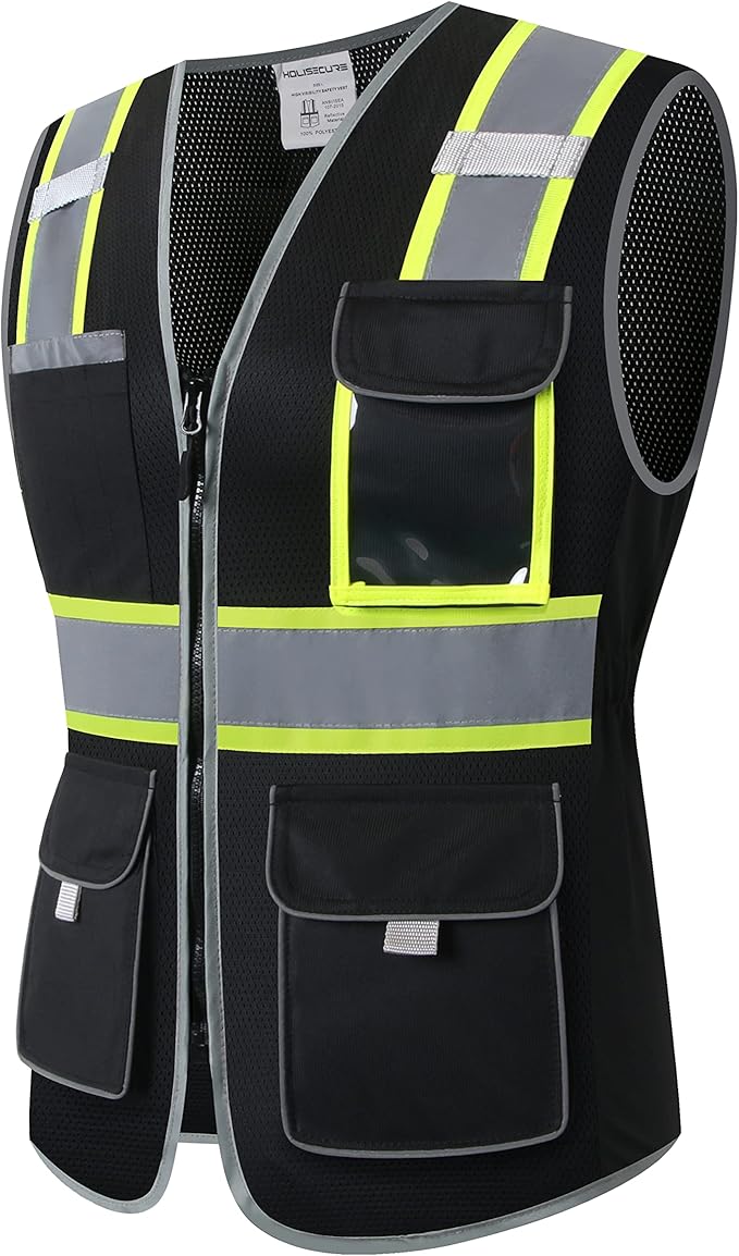 Safety Vest for women, Hi vis Reflective Lady Work vest by HoliSecure