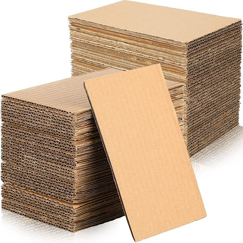 100 Pcs Corrugated Cardboard Sheets Set Corrugated Packaging Pads Paper Flat by Yexiya