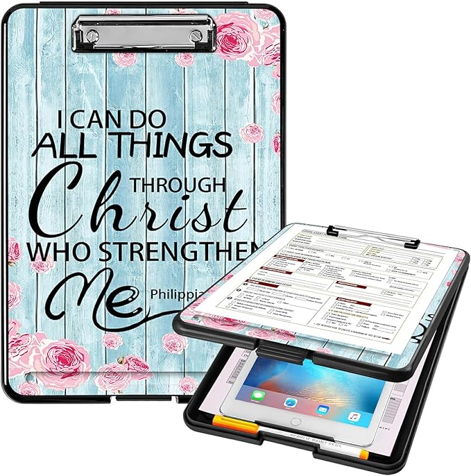A4 Clipboards, Heavy Duty Waterproof Nursing Plastic Folder Clipboard by Unknown
