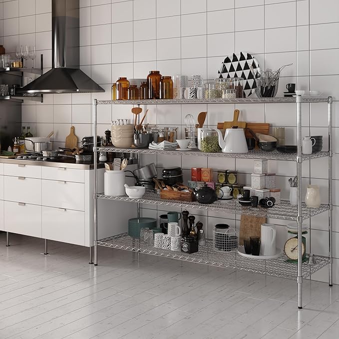 24" Deep x 72" Wide x 54" Height Wire Shelving Kit | 4-Tier | NSF Commercial - Image 2