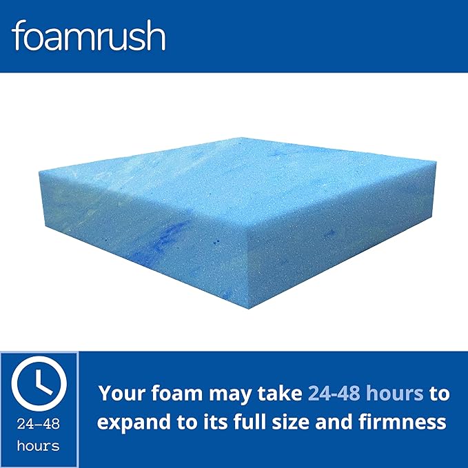 FoamRush 3 x 24" x 27" Gel Only Upholstery Firm Foam Soft Support - Image 2