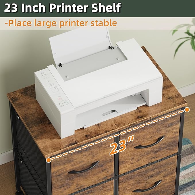 4 Drawer Lateral File Cabinet, Mobile Filing Cabinet - Image 5
