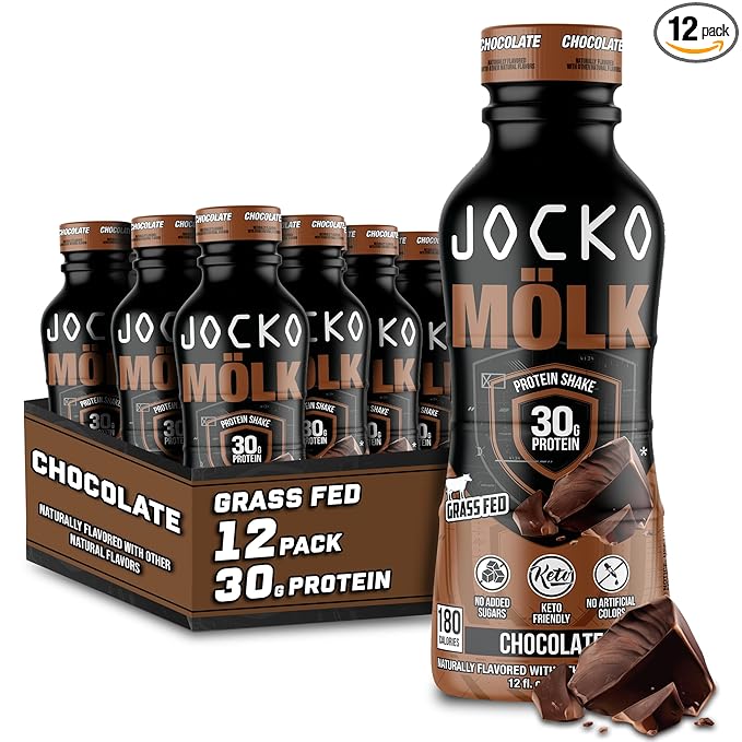 Jocko Mölk 30g Grass Fed Protein Shakes – No Added Sugar Protein Drinks KETO by JockoFuel
