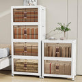 Storage Bins with 2 Lids and Wheels, 942QT-157QT*6Tier Collapsible Bathroom by Unknown