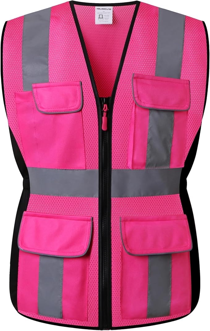 Safety Vest for women, Hi vis Reflective Lady Work vest - Image 2