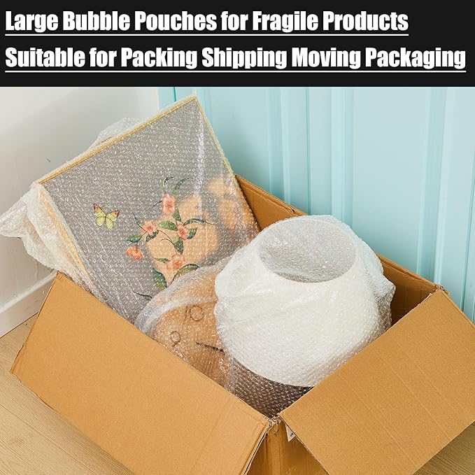 5 Pack Extra Large 28 * 32 Inch Bubble Pouches Clear Bubble Pouch Wrap Bags - Image 7