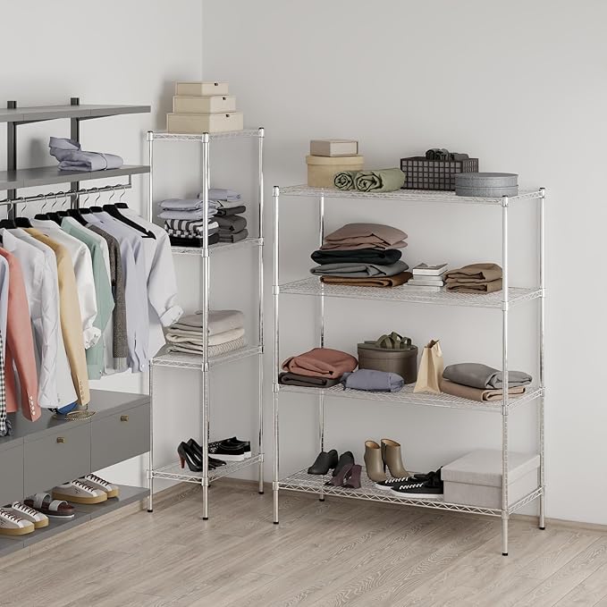 21" Deep x 48" Wide x 64" Height Wire Shelving Kit | 4-Tier | NSF Commercial - Image 7